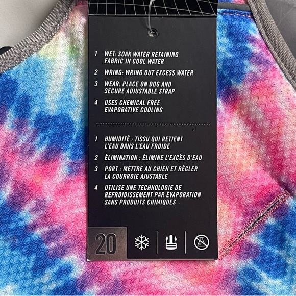 Canada Pooch Chill Seeker Cooling Vest - Tie-dye - Size 20 - Picture 5 of 16